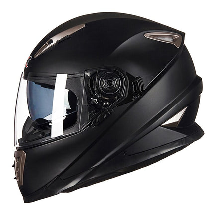 Motorcycle helmet classic black