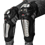 Stainless Steel Moto Knee Pads Set